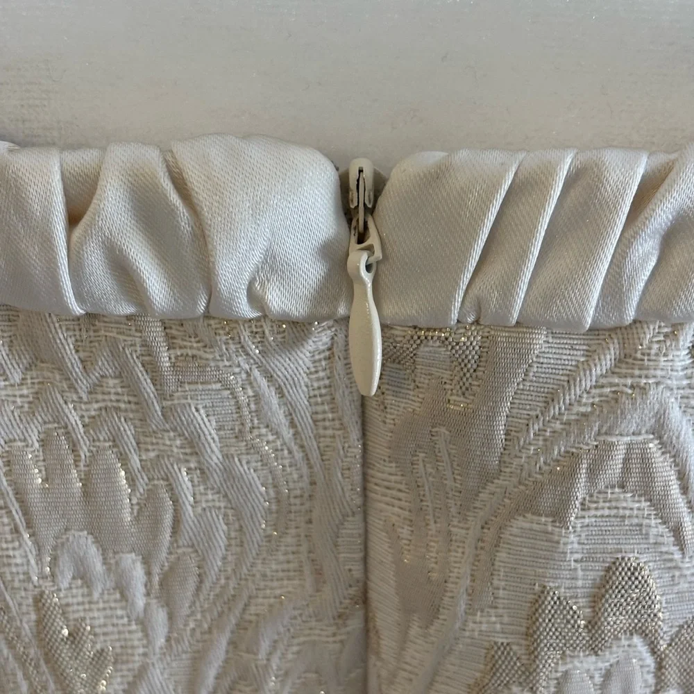 Tahari Cream Jacquard Dress & Bolero Jacket Wedding Guest Mother of Bride Sz 2 - Picture 15 of 16